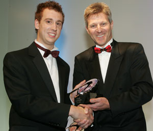 Paul receiving his award from Steve McQuillan, MD of award sponsors National Physical Laboratory