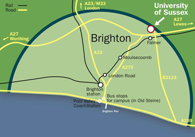 How to get to Sussex from Brighton