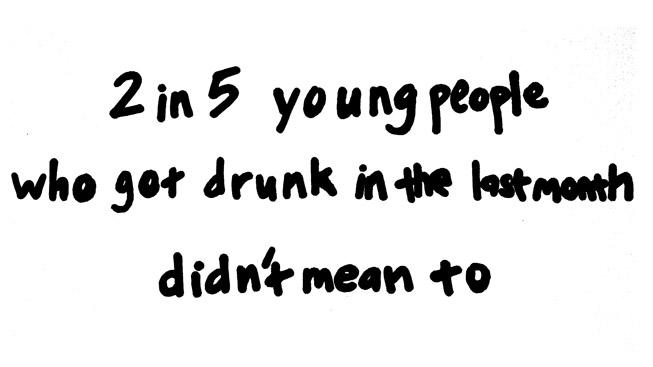 Image: 2 in 5 young people who got drunk in the last month didn't mean to