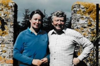 Sir Leslie Fielding, pictured with his wife Dr Sally Harvey