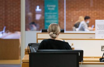 Student in the Library
