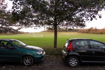 cars parked in Stanmer Park