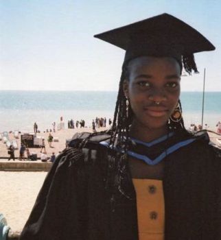 Picture of Fezile Sibanda in graduation gown, awardee of ESW's BAME doctoral scholarship 2021/22
