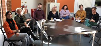 Climate Coffee with Provost Rachel Mills (second from right)