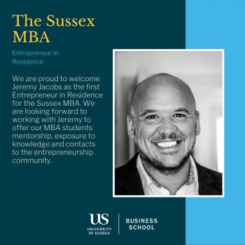 Photo of Jeremy Jacobs, new entrepreneur in residence for the Sussex MBA