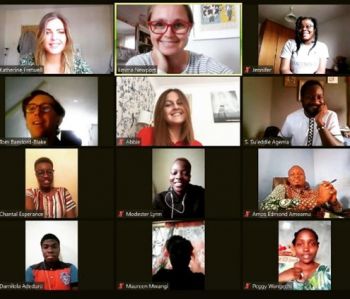 A screenshot of the virtual meeting on ‘Learning in Lockdown’