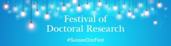 Festival of Doctoral Research logo #SussexDocFest
