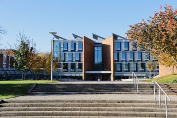 Photo of the outside of the Business School Jubilee Building on campus