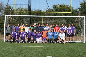 MPS football team members from Boson and Hove Albion versus Tottenham Half-Spin