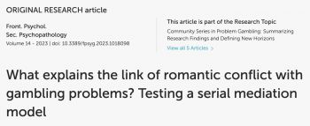 Article title: What explains the link of romantic conflict with gambling problems?