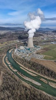 The Gösgen Nuclear Power Plant (in German Kernkraftwerk Gösgen, abbreviated in KKG) is located in the Däniken municipality (canton of Solothurn, Switzerland) on a loop of the Aare river. It is operated by the ad hoc society Kernkraftwerk Gösgen-Däniken AG