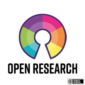 A logo representing open research. A multi-coloured horseshoe shape and the text 'Open Research'.