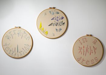 Embroidery on display at the exhibition