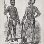 Dalziel after Johann Baptist Zwecker, ‘Tattoed Chiefs’, illustration for J G Wood, The Natural History of Man