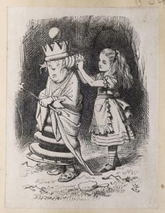 Dalziel after John Tenniel, illustration for 'Wood and Water', in Lewis Carroll [Charles Lutwidge Dodgson], Through the Looking-Glass, and What Alice Found There