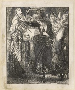 Dalziel after Arthur Hughes, ‘The Christening’, illustration for George Macdonald, Dealings with the Fairies