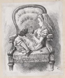 Dalziel after John Tenniel, illustration for 'Looking-Glass House', in Lewis Carroll [Charles Lutwidge Dodgson], Through the Looking-Glass, and What Alice Found There