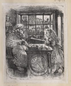 Dalziel after John Tenniel, illustration for 'Wool and Water', in Lewis Carroll [Charles Lutwidge Dodgson], Through the Looking-Glass, and What Alice Found There