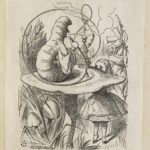 Dalziel after John Tenniel, illustration for ‘Advice from a Caterpillar’, in Lewis Carroll [Charles Lutwidge Dodgson], Alice’s Adventures in Wonderland