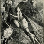 Dalziel after Arthur Boyd Houghton, ‘The Fisherman Drawing his Net’, illustration for H W Dulcken (ed.), Dalziels’ Illustrated Arabian Nights’ Entertainment