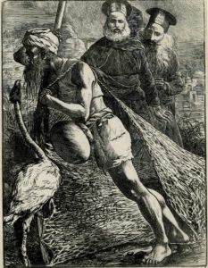 Dalziel after Arthur Boyd Houghton, ‘The Fisherman Drawing his Net’, illustration for H W Dulcken (ed.), Dalziels’ Illustrated Arabian Nights’ Entertainment