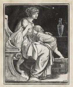 Dalziel after Francis S Walker, illustration for William Hanna, 'The Portrait of Charity', in The Sunday Magazine