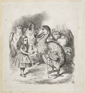 Dalziel after John Tenniel, illustration for ‘A Caucus-Race and a Long Tale’, in Lewis Carroll [Charles Lutwidge Dodgson], Alice’s Adventures in Wonderland