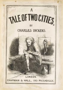 Dalziel, cover and spine for Charles Dickens, A Tale of Two Cities