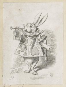 Dalziel after John Tenniel, illustration for ‘Who Stole the Tarts’, in Lewis Carroll [Charles Lutwidge Dodgson], Alice’s Adventures in Wonderland