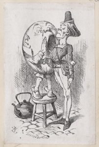 Dalziel after John Tenniel, illustration for ‘Humpty Dumpty’, in Lewis Carroll [Charles Lutwidge Dodgson], Through the Looking-Glass, and What Alice Found There