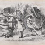 Dalziel after John Tenniel, illustration for ‘Tweedledum and Tweedledee’, in Lewis Carroll [Charles Lutwidge Dodgson], Through the Looking-Glass, and What Alice Found There