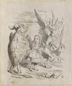 Dalziel after John Tenniel, illustration for 'The Lobster Quadrille', in Lewis Carroll [Charles Lutwidge Dodgson], Alice’s Adventures in Wonderland