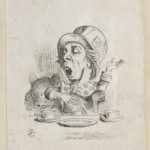 Dalziel after John Tenniel, illustration for ‘A Mad Tea-Party’, in Lewis Carroll [Charles Lutwidge Dodgson], Alice’s Adventures in Wonderland