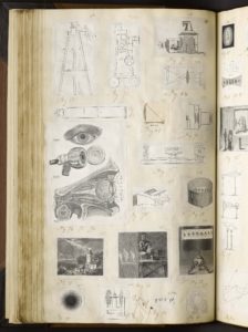 Dalziel, album page with multiple illustrations for John Henry Pepper, Cyclopaedic Science Simplified