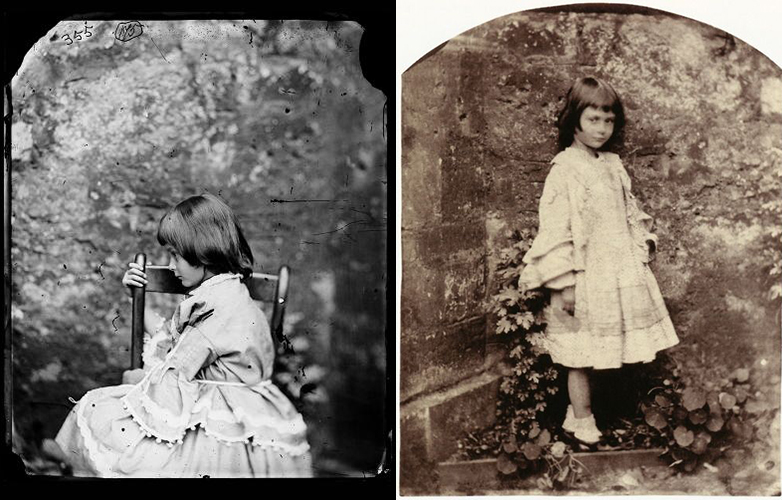 Figures 5 and 6 [Charles L. Dodgson, photographs of Alice Liddell, c.1858]