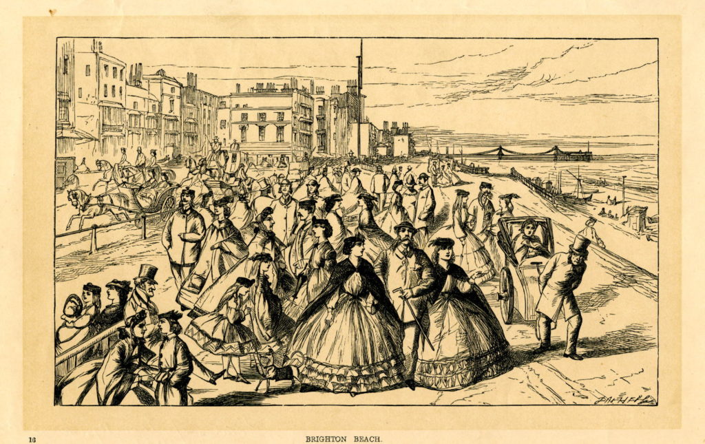 Figure 3. ‘Brighton Beach’. Dalziel brothers engraving after William McConnell for Pictures of Society (1866)