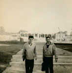 Yves and Ray in front of Euro (now Arts A)