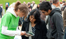 Student helpers at an open day