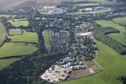 Aerial view of campus