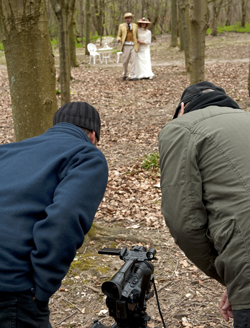 Filming for Before I Sleep in Stanmer Woods