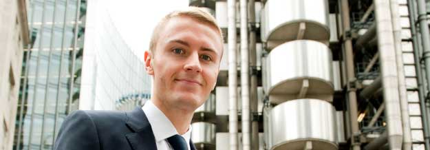 Man outside Lloyd's building