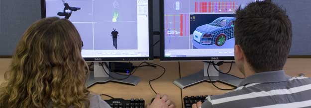 Students at computer