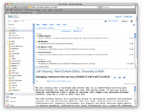 screenshot of OWA window