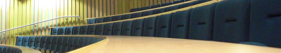 rows of seats in lecture theatre