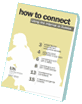 cover of connection booklet: white cutout figures on a light green background