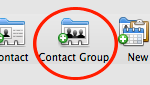 Contact Group icon on the toolbar