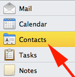 Contacts button