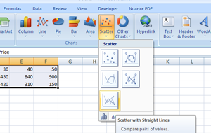 screenshot showing example data