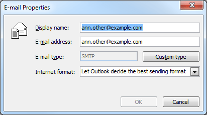 Outlook 2010: address properties