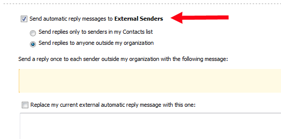 OWA: setting up external autoreplies